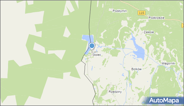 mapa Stolec, Stolec gmina Dobra (Szczecińska) na mapie Targeo